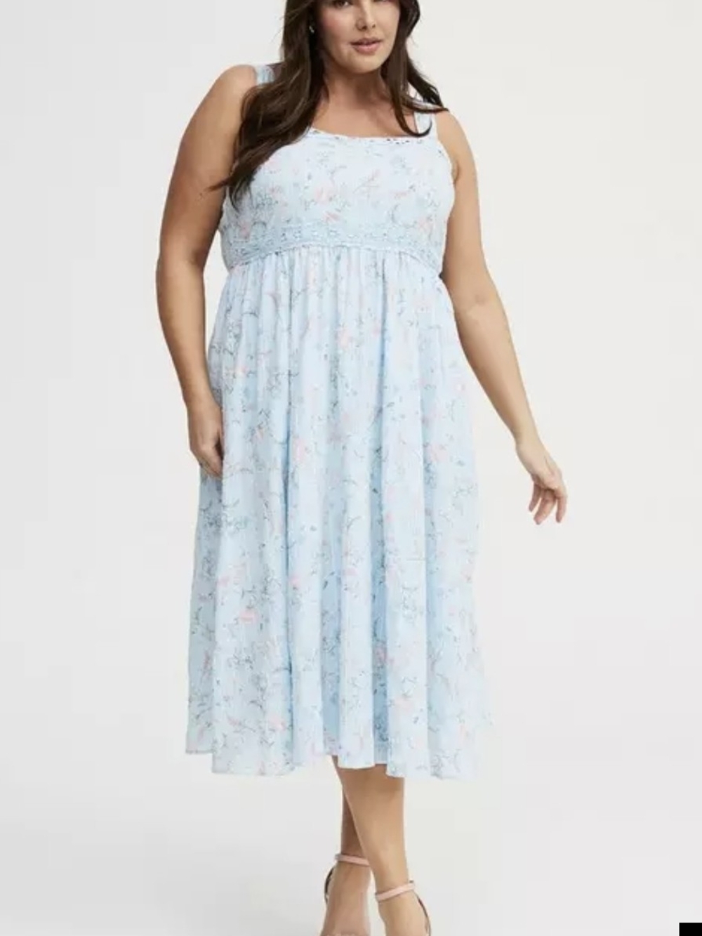 Torrid Square Neck Tea Length Dress